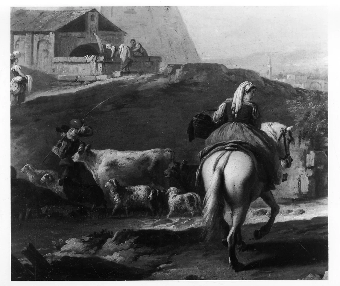 Paesaggio con viandanti e mendicanti - Accademia Albertina, Torino, dettaglio